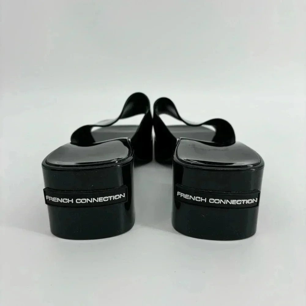 French Connection Women Slip On Open Tow Heel Sandal Size 11